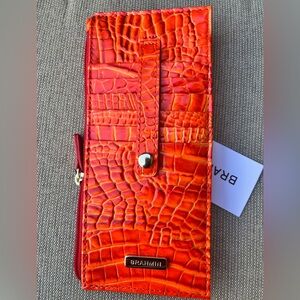 NWT Brahmin FLAME Melbourne Credit Card Wallet
